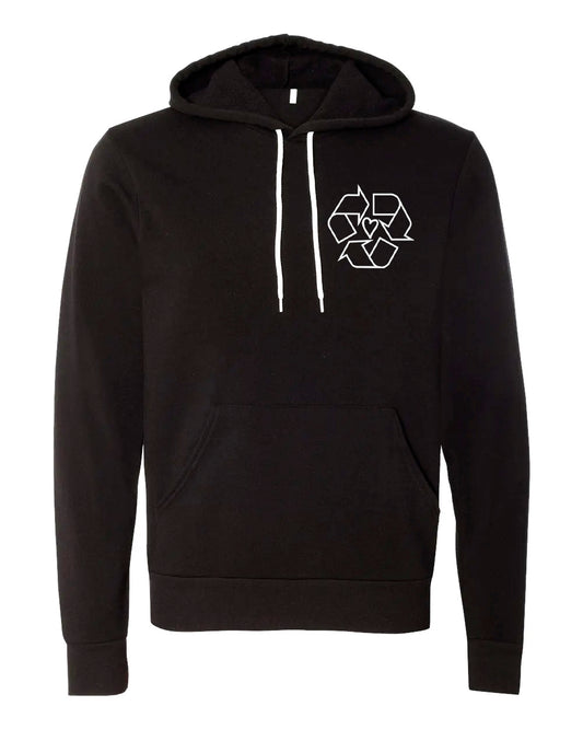 REUSE REDUCE CREST Hoodies | Unsettled Apparel